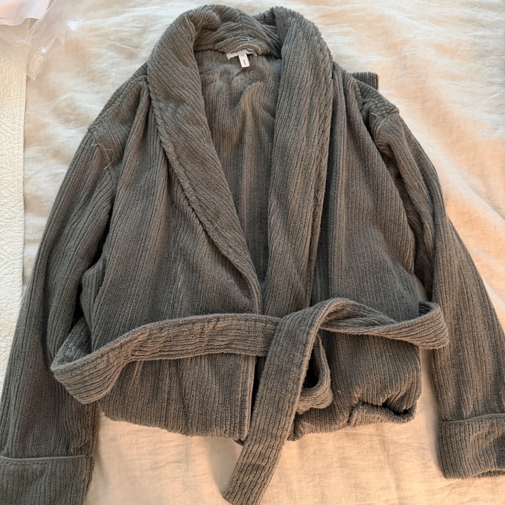 Cozy Earth Ribbed Terry Bath Robe - Picture 6 of 8
